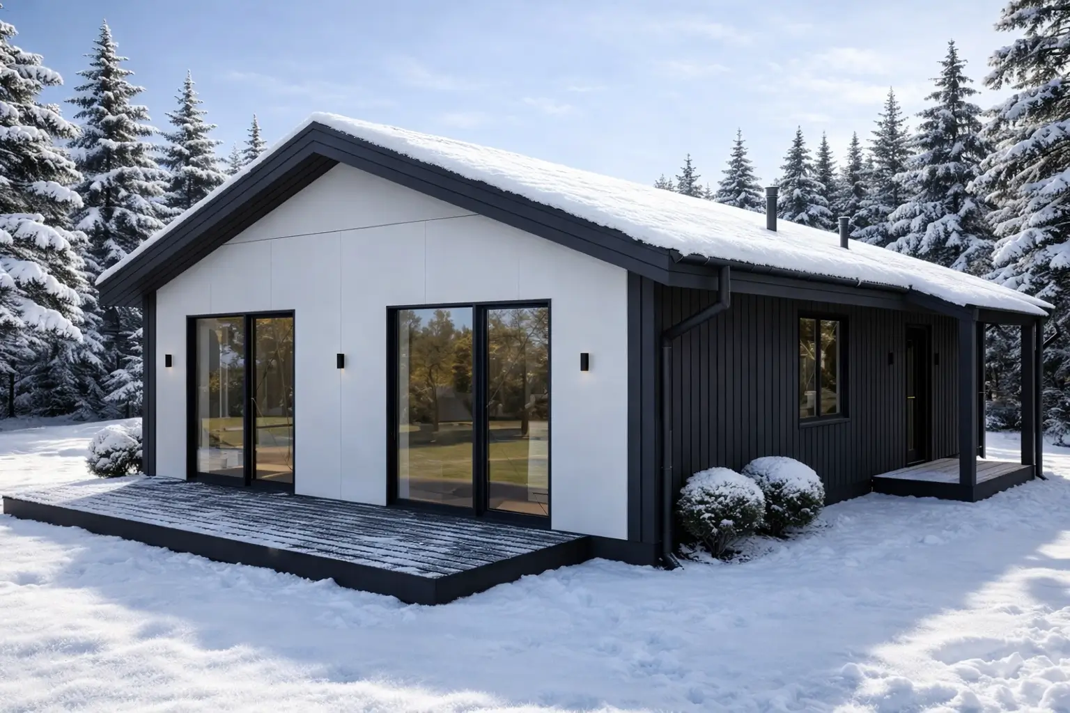 Готовый каркасный дом из домокомплекта в Сыктывкаре — результат после отделки